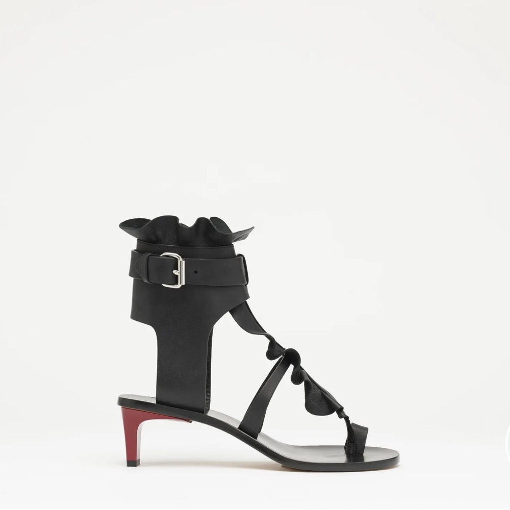 Isabel Marant Sandals/Heels Leather Tamly Ruffle Runway